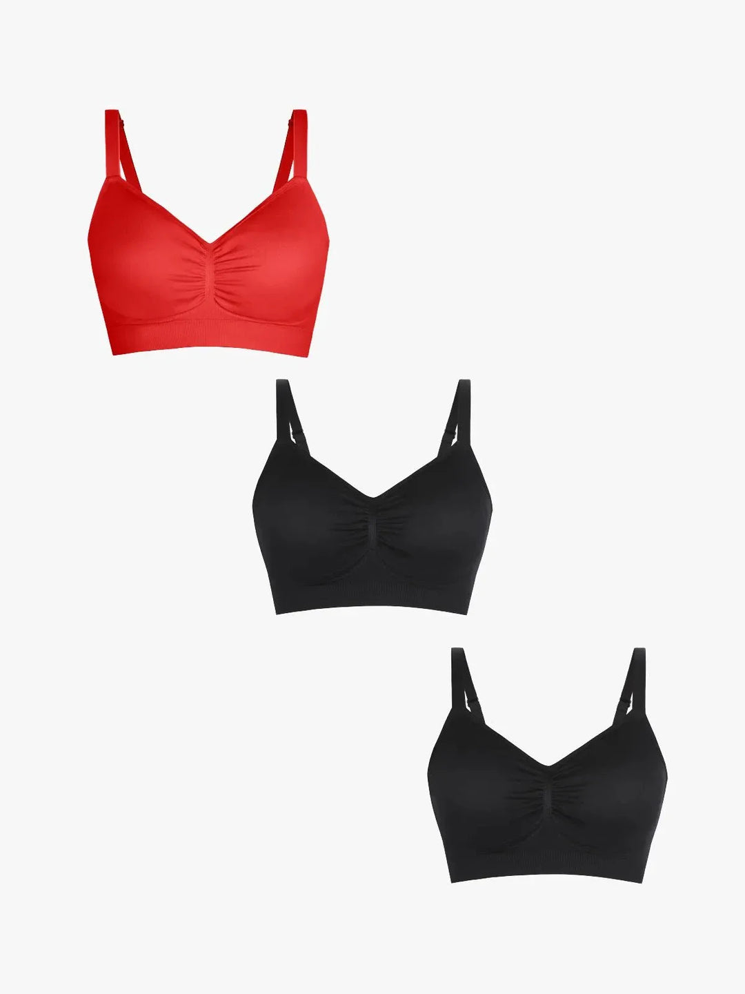 3-Pack Seamless Comfort Removable Pad Everyday Bra Bundle