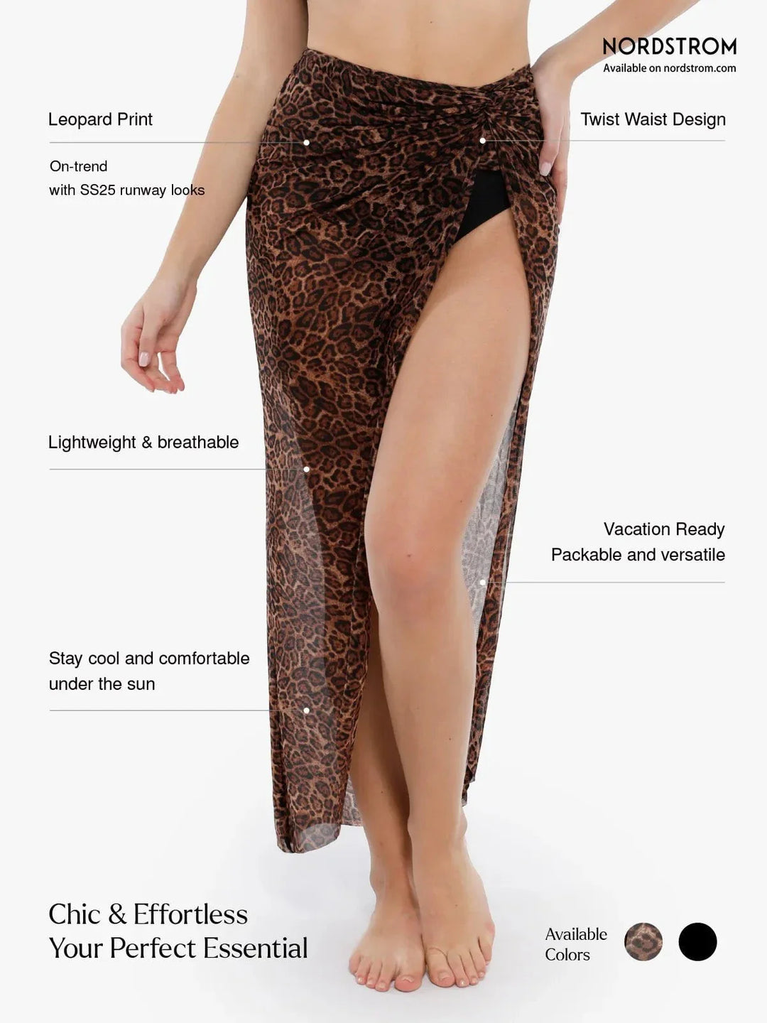 Bias Twist Mesh Sarong Coverup - Modefluss