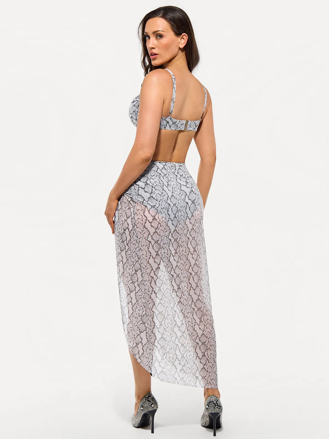 Bias Twist Mesh Sarong Coverup - Modefluss