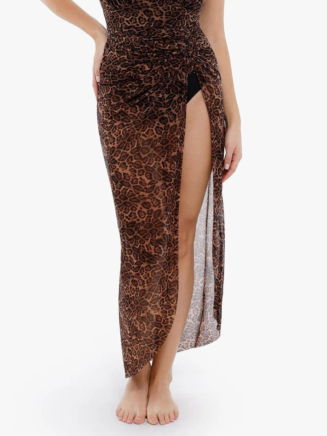 Bias Twist Mesh Sarong Coverup - Modefluss