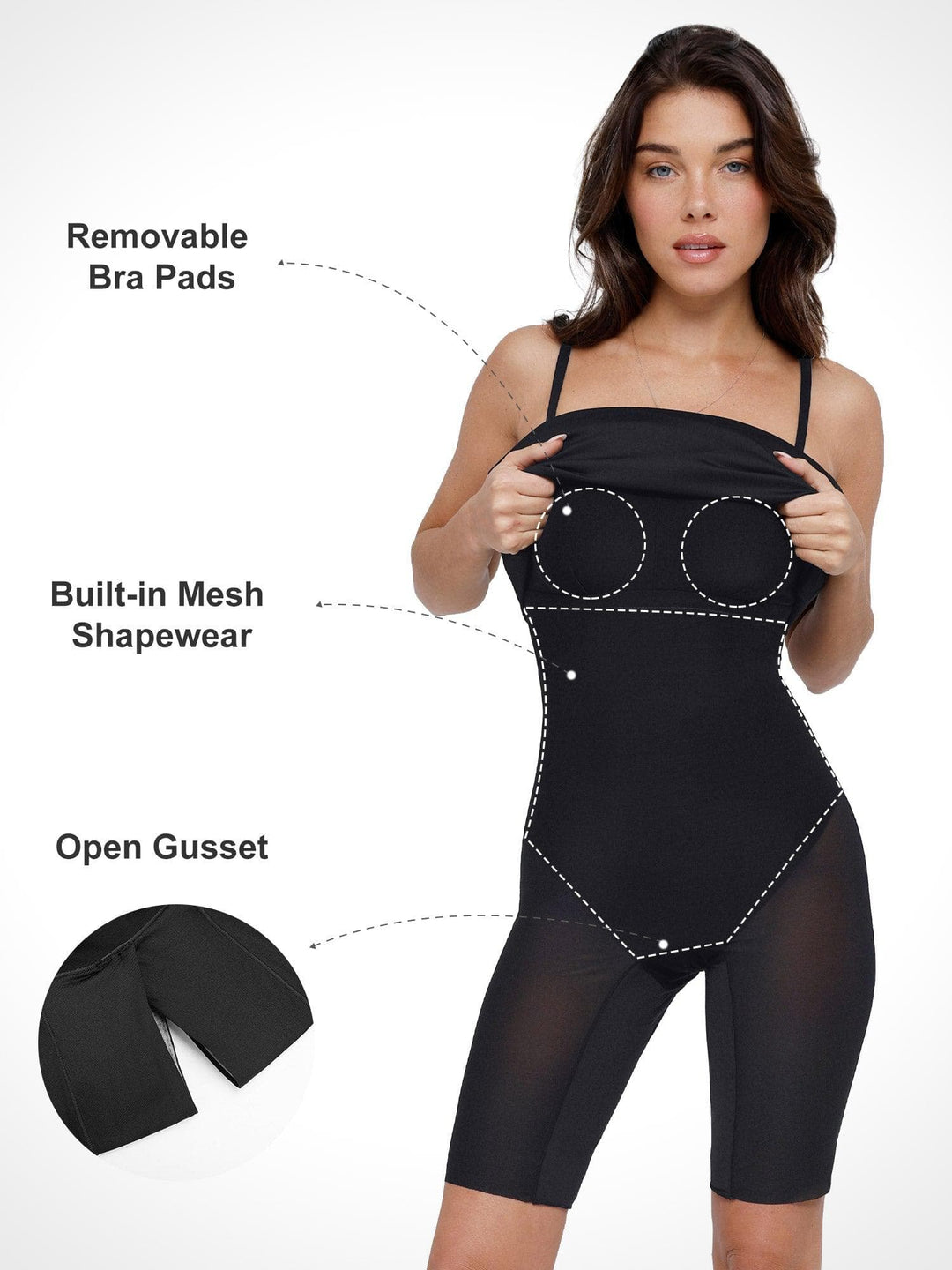 Bluetag Cooling Shapewear Slimming Midi Tube Dress - Modefluss