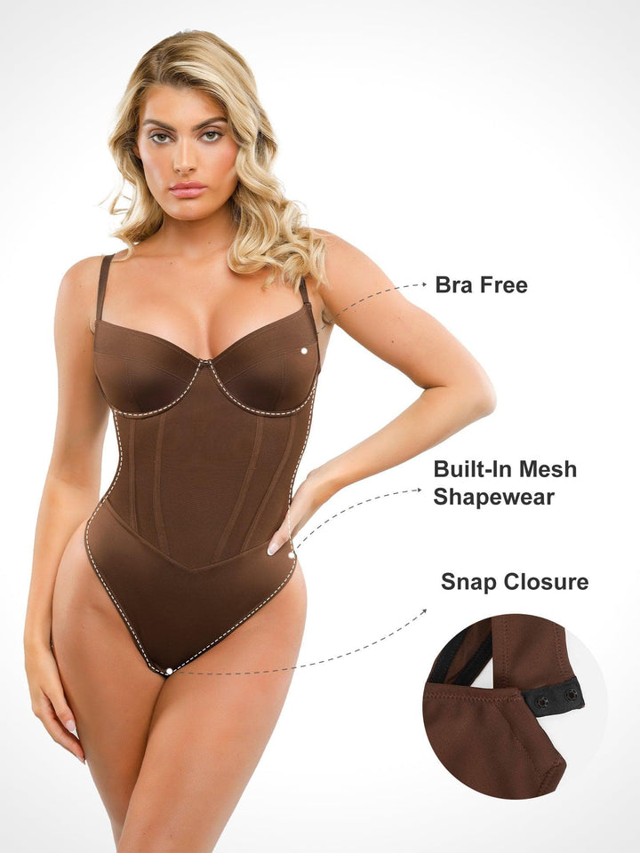 Shapewear Hourglass Corset Maxi Dress or Thong Bodysuit - Modefluss