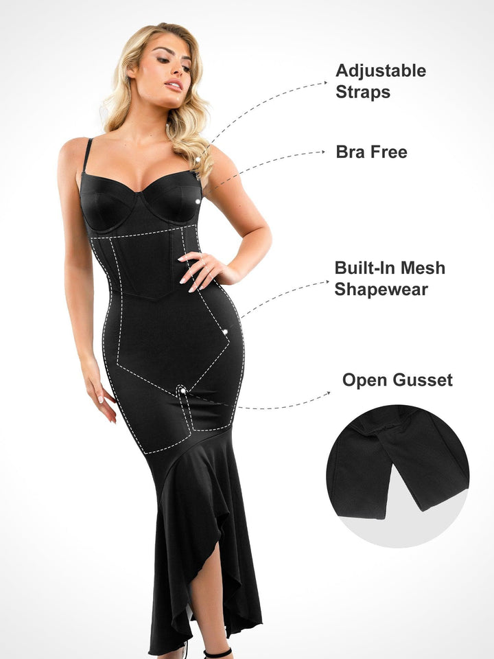 Shapewear Hourglass Corset Maxi Dress or Thong Bodysuit - Modefluss