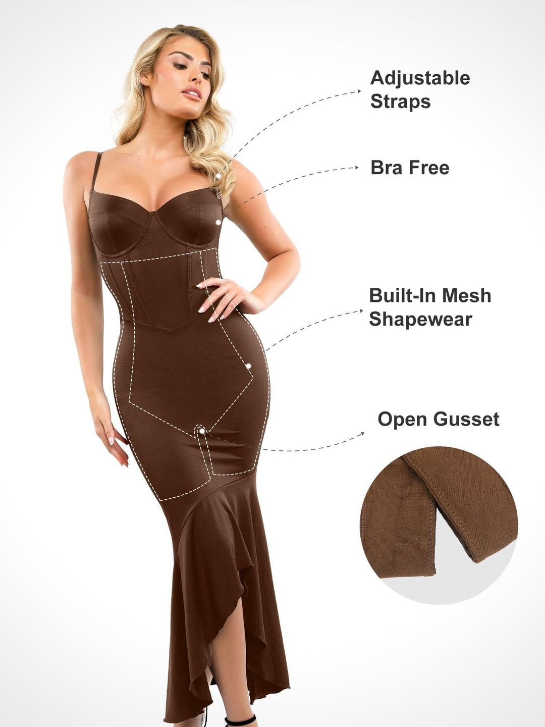 Shapewear Hourglass Corset Maxi Dress or Thong Bodysuit - Modefluss