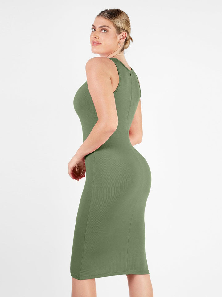 Shapewear Modal Tummy Control Midi Dress - Modefluss