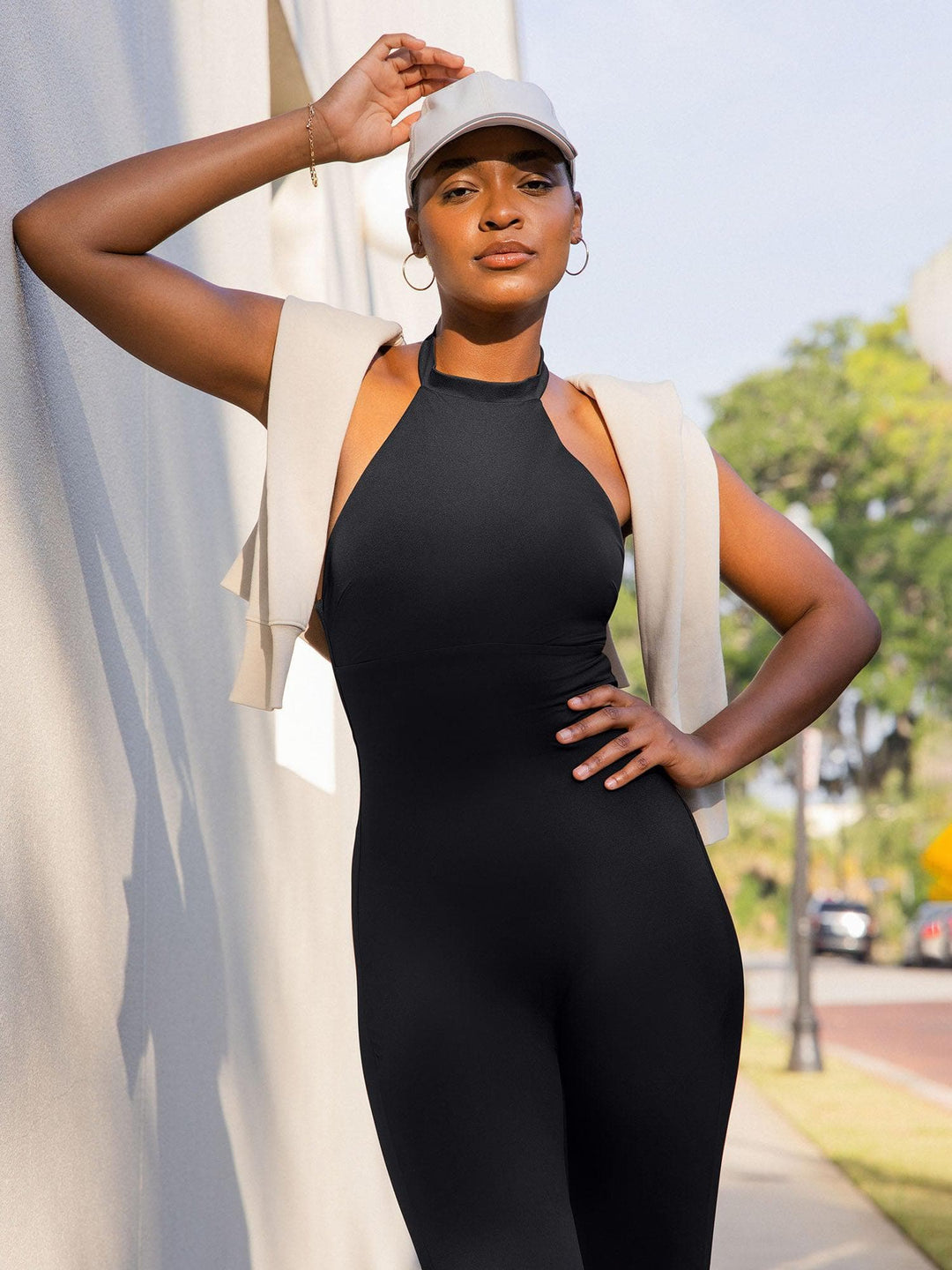Shapewear Body-Sculpting Halter Neck Jumpsuit - Modefluss