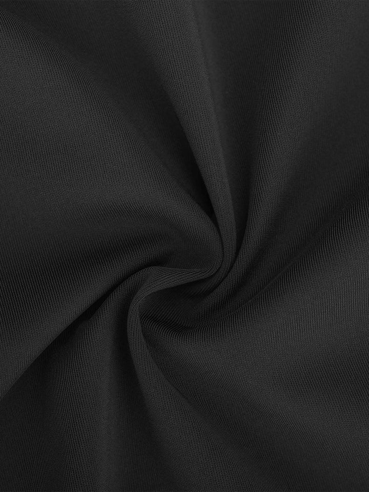 Shapewear Long Sleeve V-Neck Low Back Slimming Maxi Dress - Modefluss