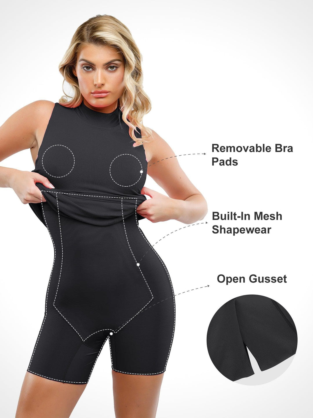 Shapewear Modal Cutaway Mock Neck Slimming Maxi Dress - Modefluss