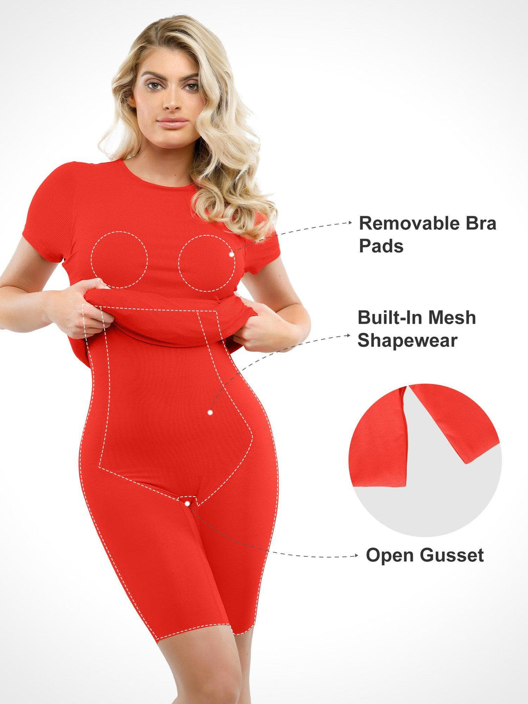 Shapewear Modal Short Sleeve Mock Neck Slimming Maxi Dress - Modefluss