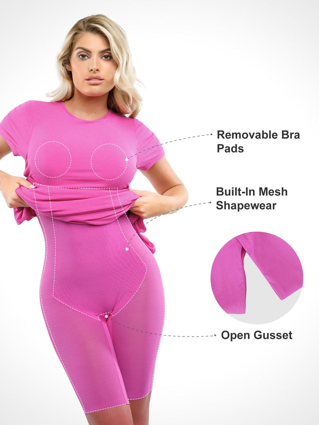 Shapewear Modal Short Sleeve Mock Neck Slimming Maxi Dress - Modefluss
