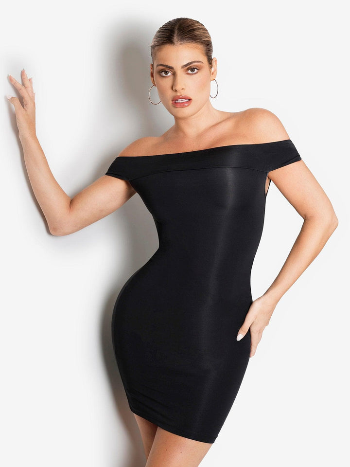 Shapewear Off-the-Shoulder Bodycon Mini Dress - Modefluss