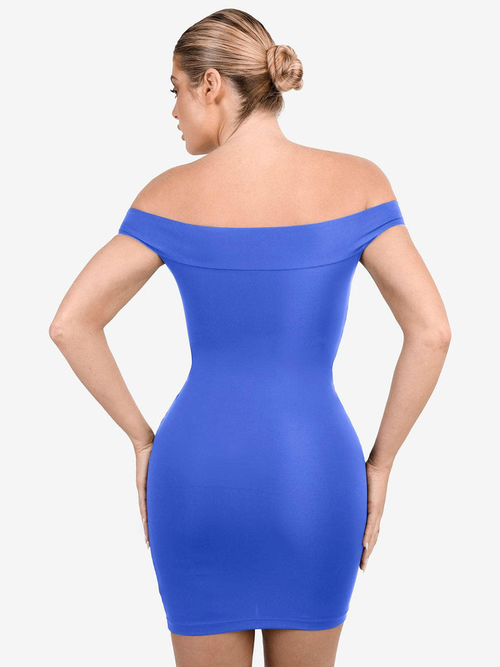 Shapewear Off-the-Shoulder Bodycon Mini Dress - Modefluss