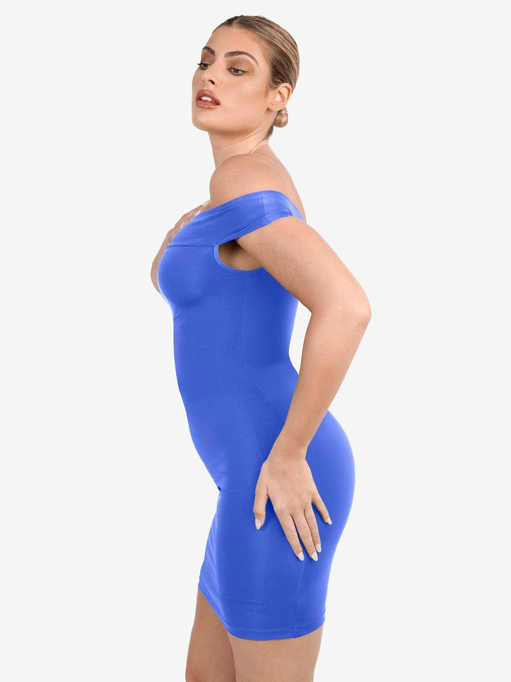 Shapewear Off-the-Shoulder Bodycon Mini Dress - Modefluss