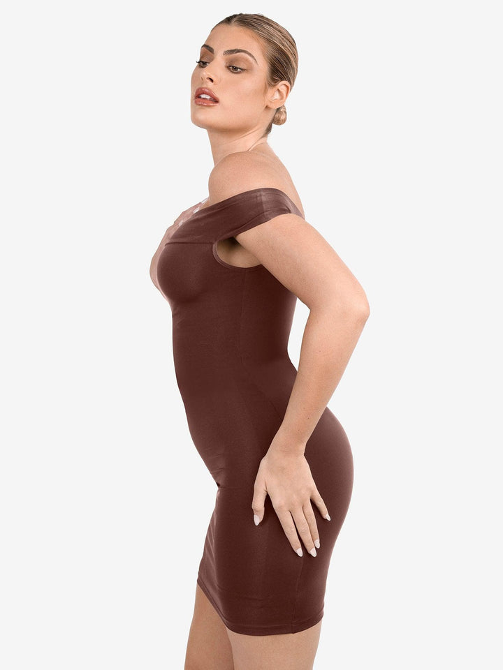 Shapewear Off-the-Shoulder Bodycon Mini Dress - Modefluss