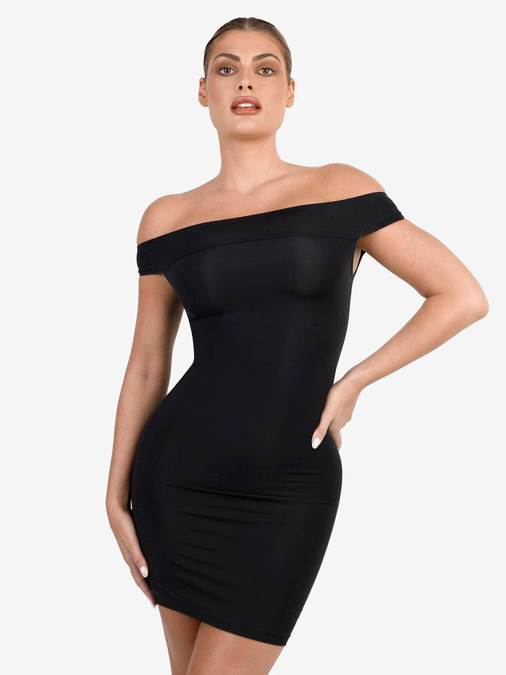 Shapewear Off-the-Shoulder Bodycon Mini Dress - Modefluss