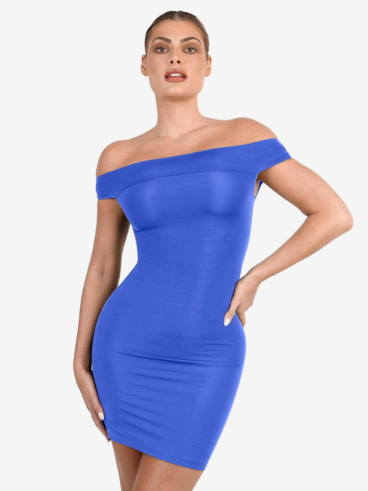 Shapewear Off-the-Shoulder Bodycon Mini Dress - Modefluss