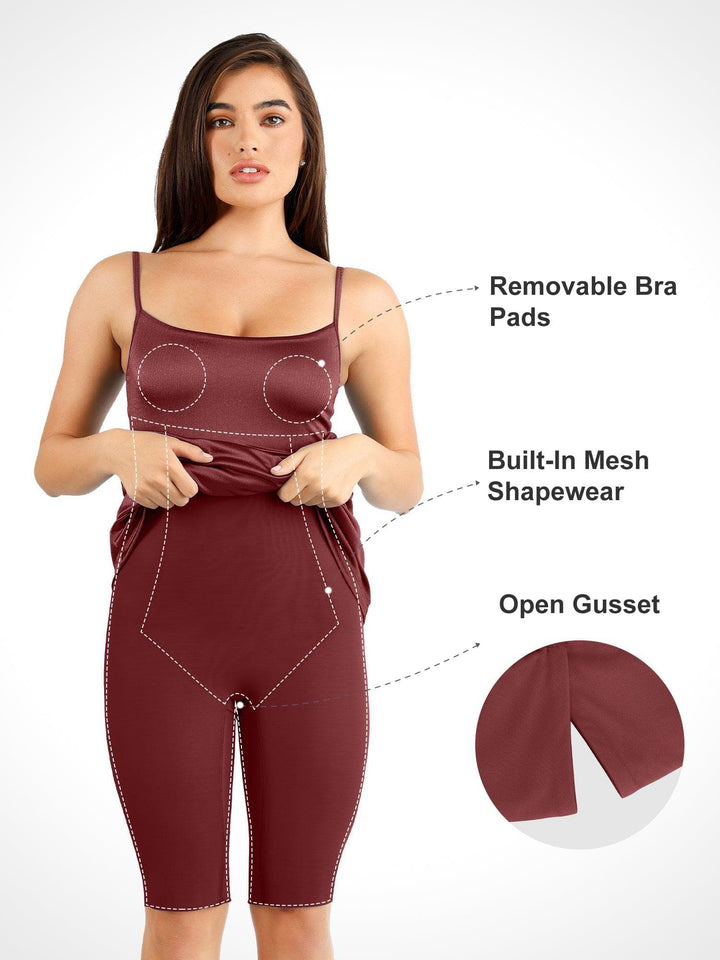 Shapewear Shine Slimming Tummy Control Maxi Slip Dress - Modefluss