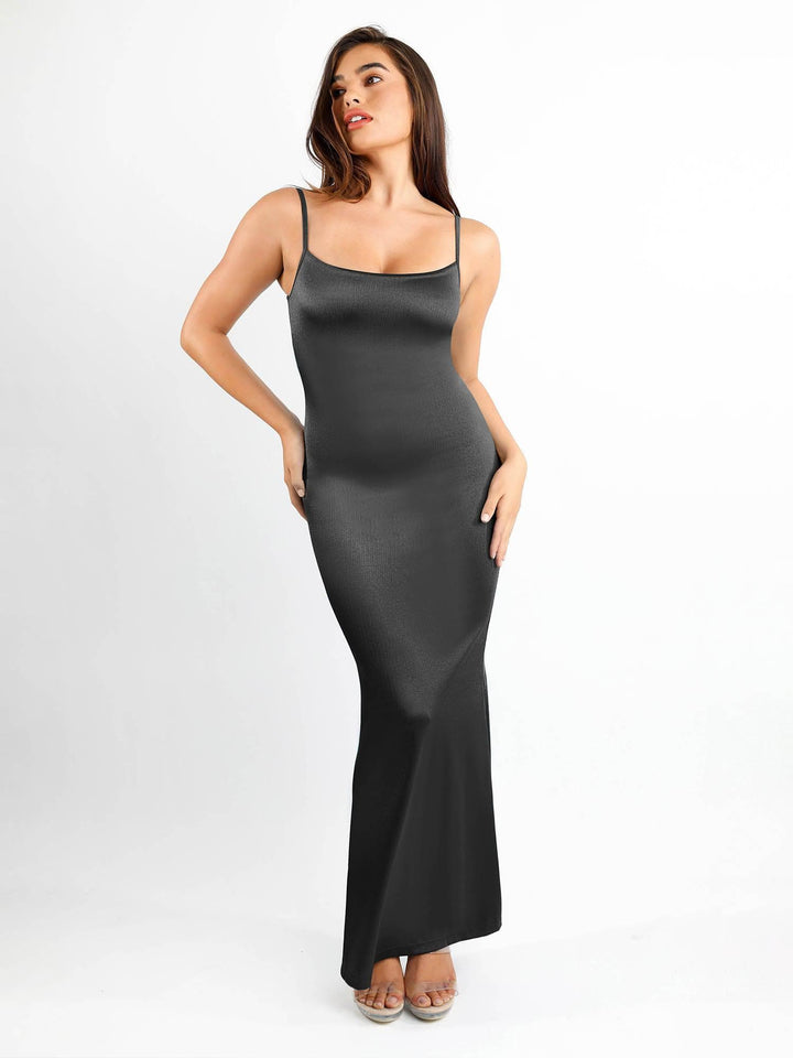 Shapewear Shine Slimming Tummy Control Maxi Slip Dress - Modefluss