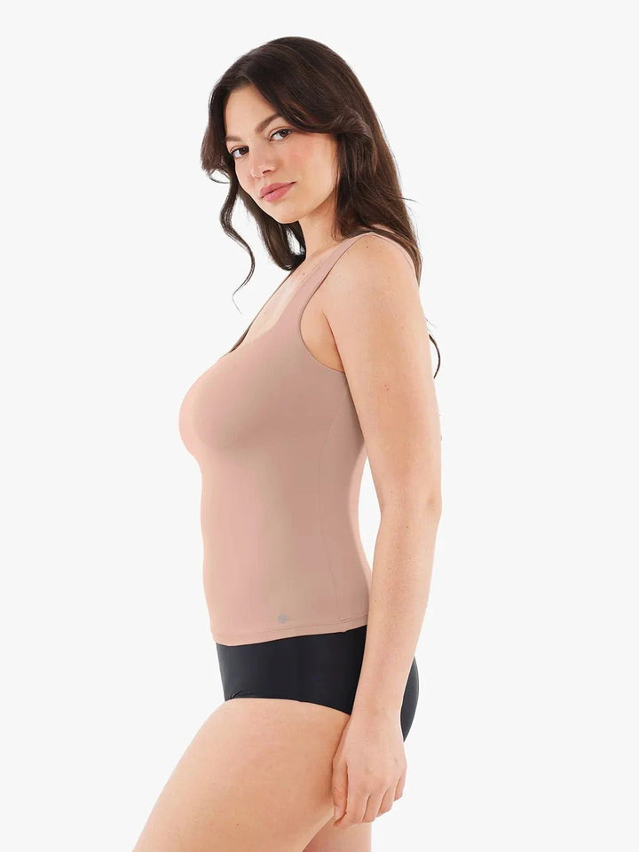 Cloud-Touch Double-Layer Shaping Sleeveless Top - Modefluss