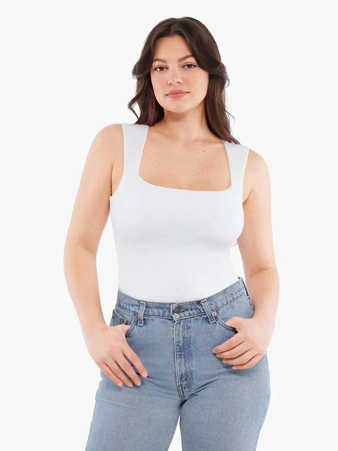 Cloud-Touch Double-Layer Shaping Sleeveless Top - Modefluss