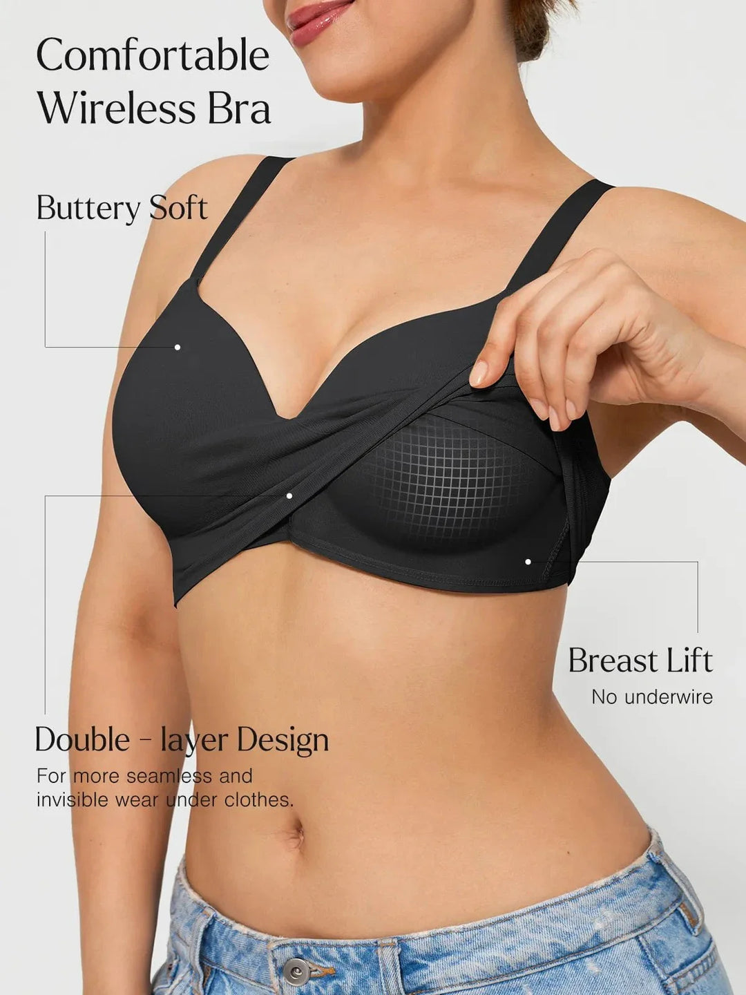 ContourLift™ Seamless Wireless Shaping Push Up Bra - Modefluss
