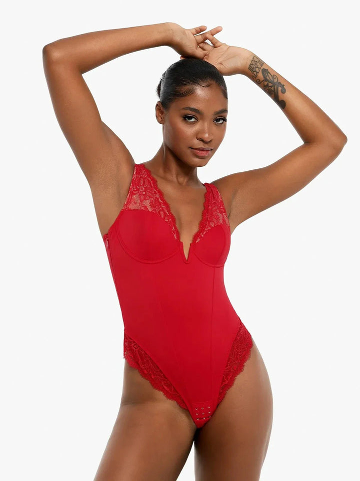 Day To Night Set Tummy Control Bodysuit Built-in Shapewear Pants