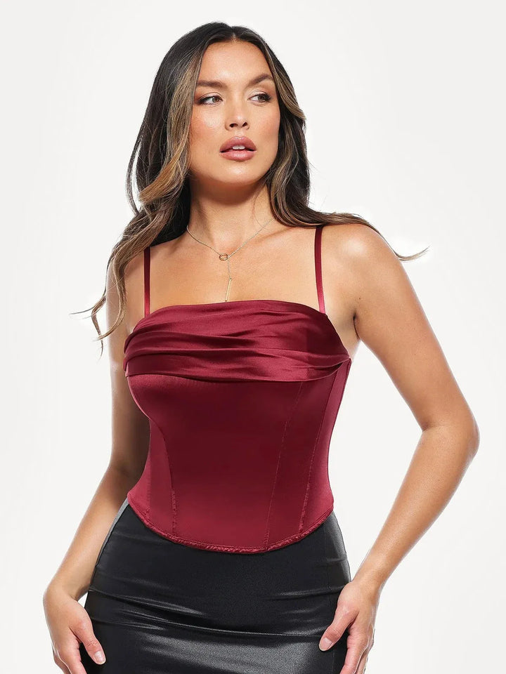 Draped Sculpting Floral-Print Camisole Top - Modefluss