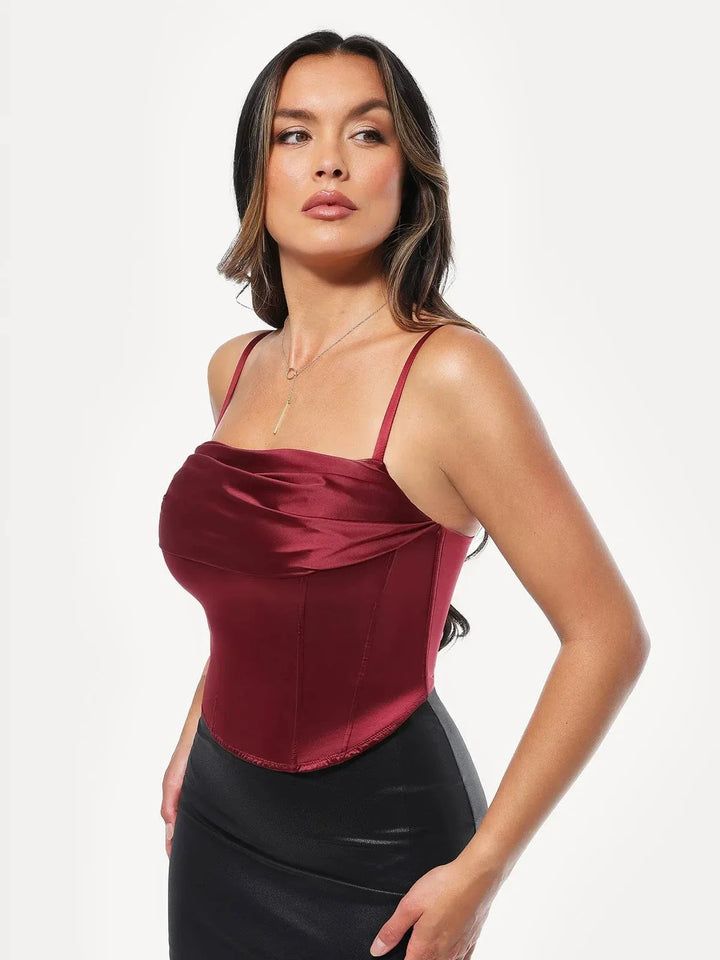 Draped Sculpting Floral-Print Camisole Top - Modefluss