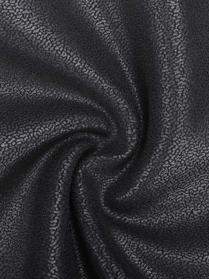 Shapewear Faux Leather Tummy Control High Rise Leggings - Modefluss