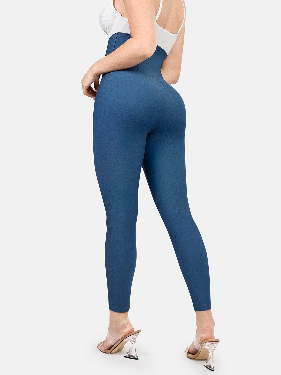 Shapewear High-Waist Tummy Control Denim Leggings - Modefluss