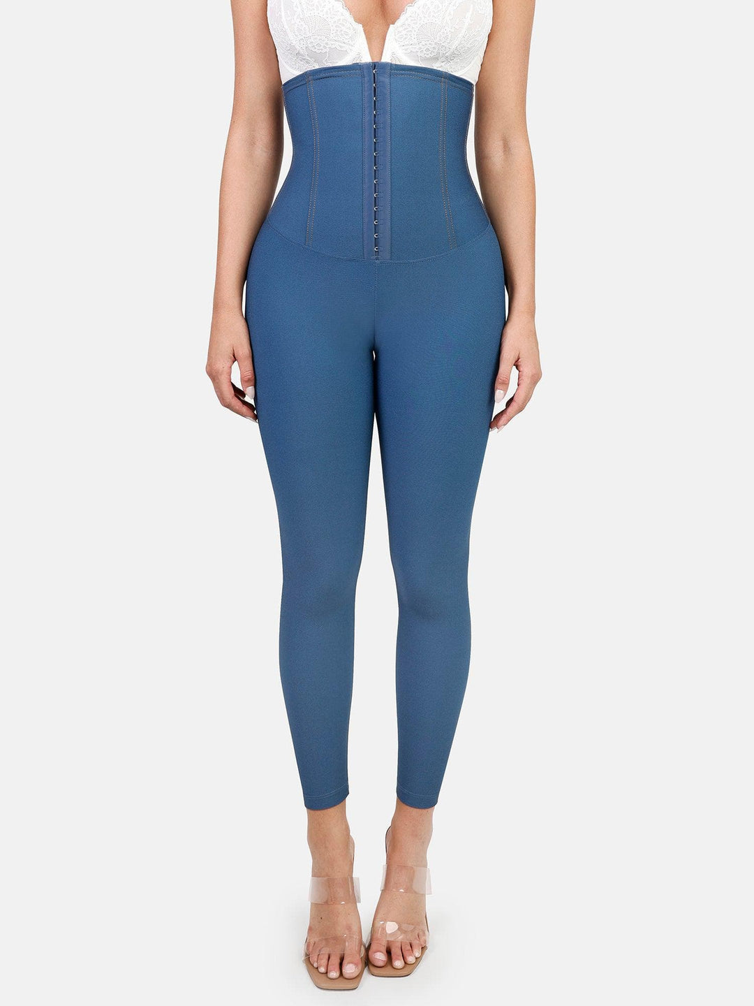 Shapewear High-Waist Tummy Control Denim Leggings - Modefluss