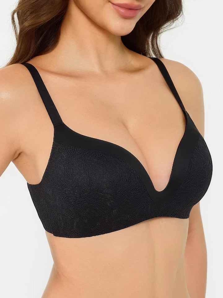 Lace Full Coverage Comfort Sculpting Plunge Bra - Modefluss