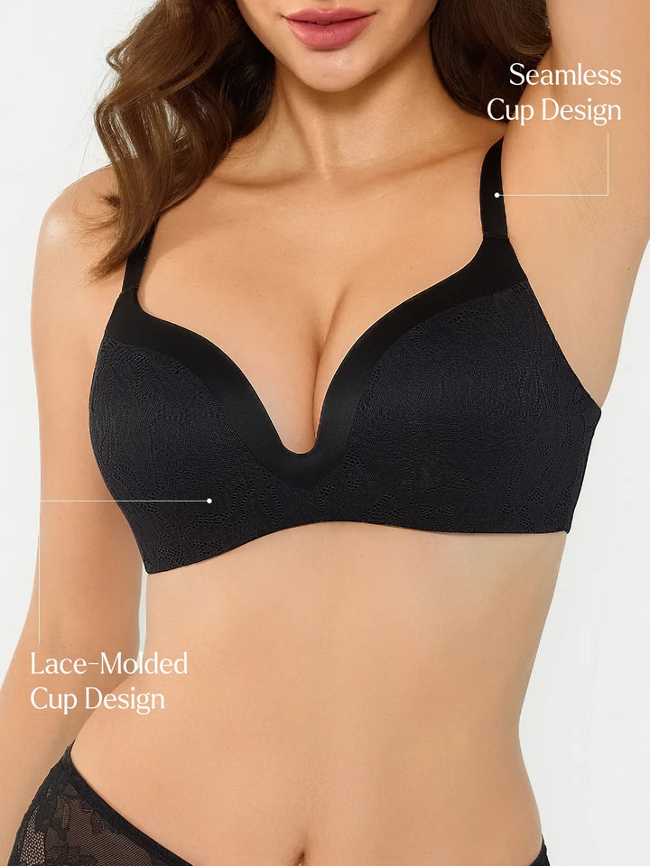 Lace Full Coverage Comfort Sculpting Plunge Bra - Modefluss