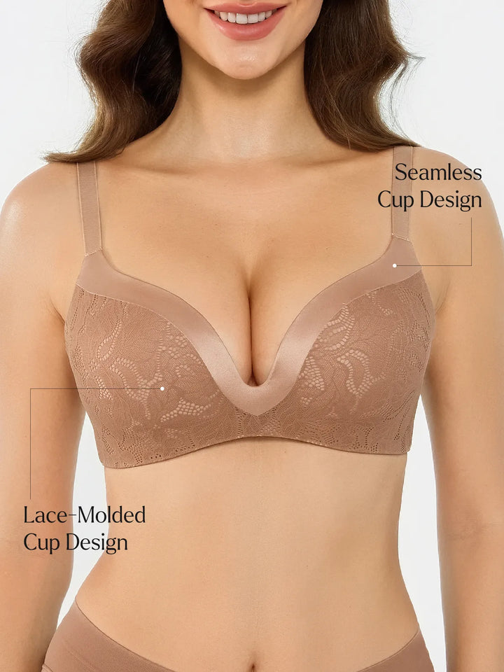 Lace Full Coverage Comfort Sculpting Plunge Bra - Modefluss