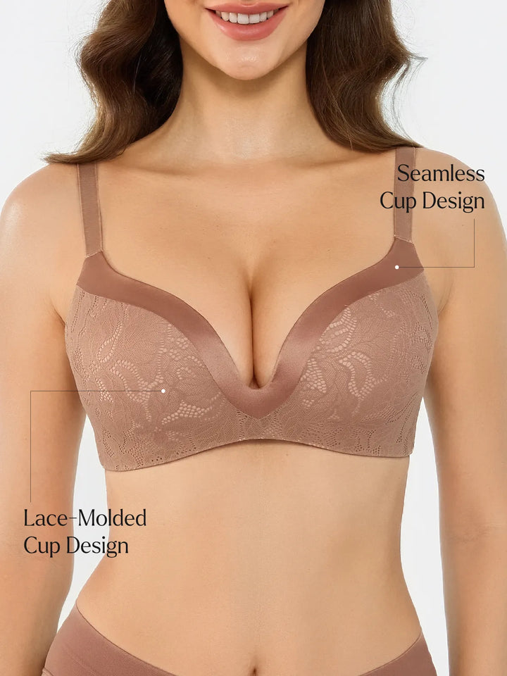 Lace Full Coverage Comfort Sculpting Plunge Bra - Modefluss