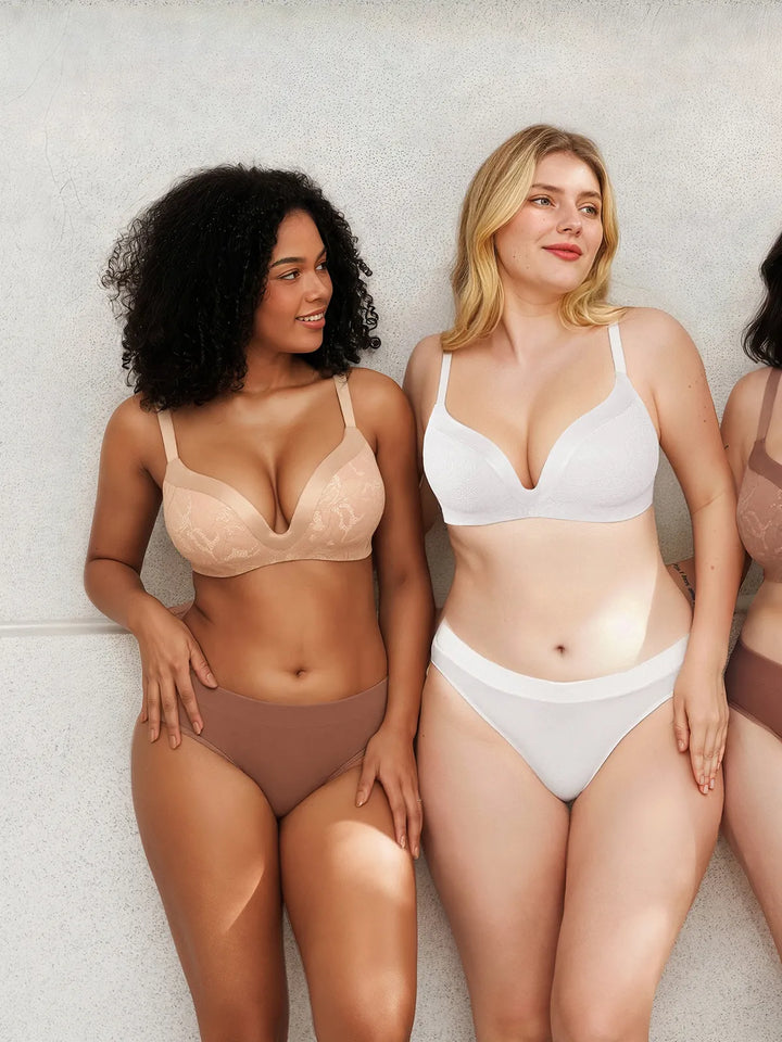 Lace Full Coverage Comfort Sculpting Plunge Bra - Modefluss