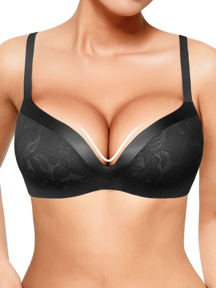 Lace Full Coverage Comfort Sculpting Plunge Bra - Modefluss