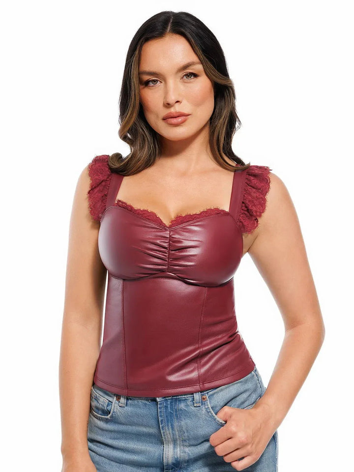 Lace Trim Sculpting Camisole Top - Modefluss