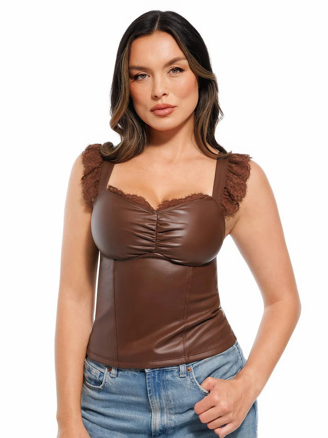 Lace Trim Sculpting Camisole Top - Modefluss