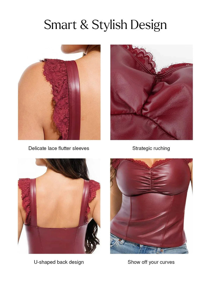 Lace Trim Sculpting Camisole Top - Modefluss