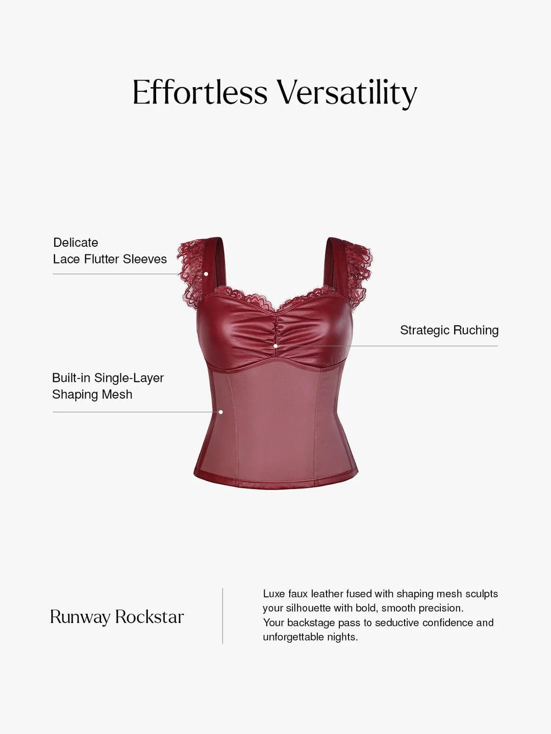 Lace Trim Sculpting Camisole Top - Modefluss