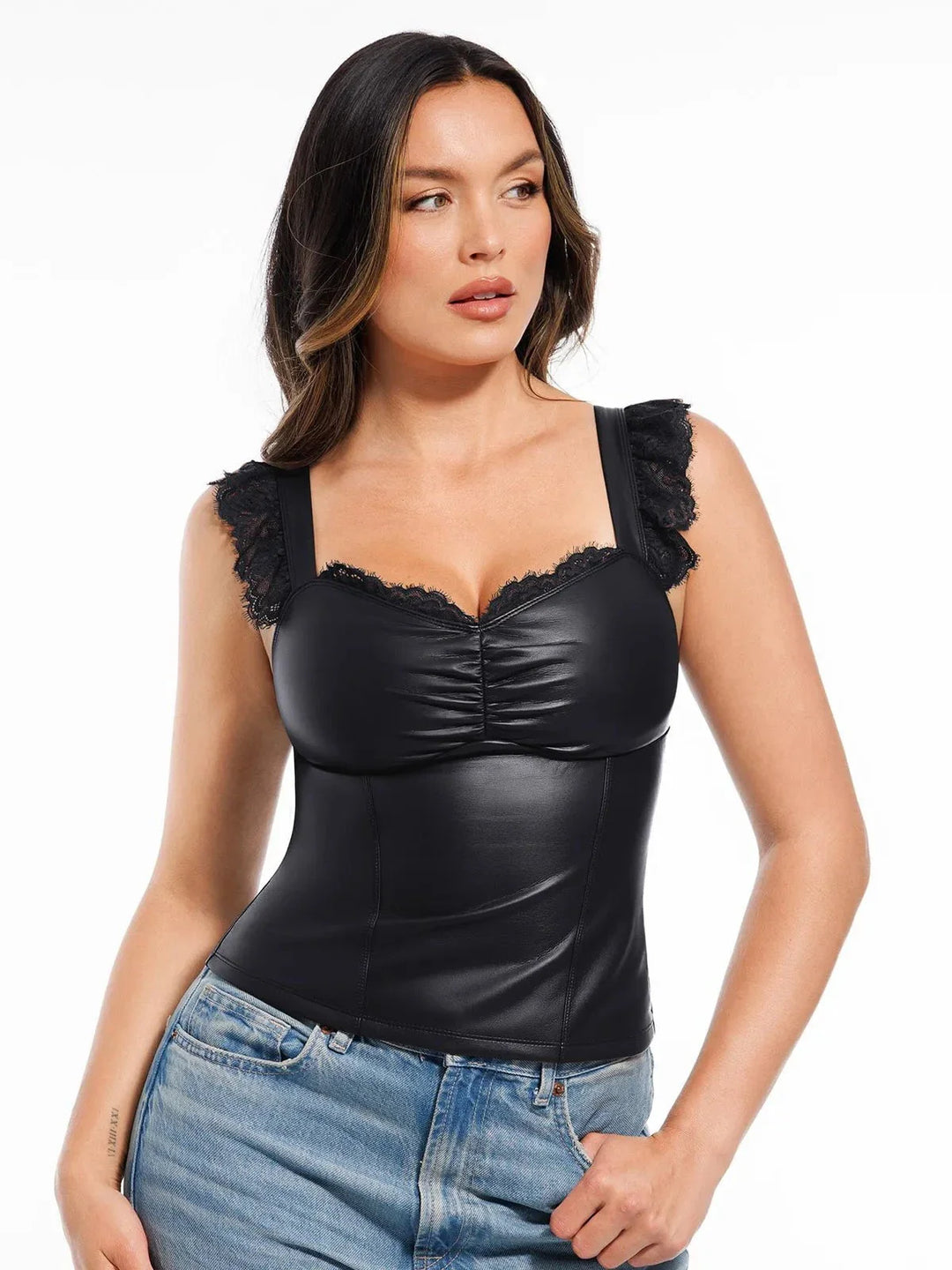 Lace Trim Sculpting Camisole Top - Modefluss