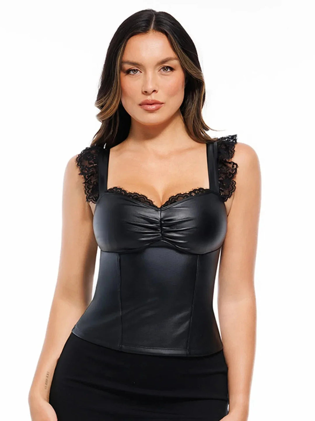 Lace Trim Sculpting Camisole Top - Modefluss