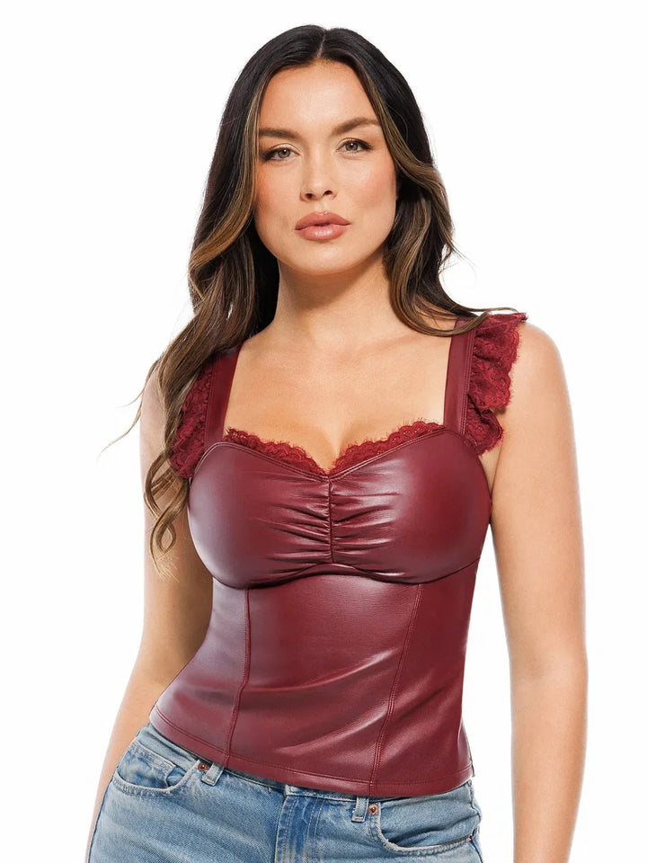 Lace Trim Sculpting Camisole Top - Modefluss
