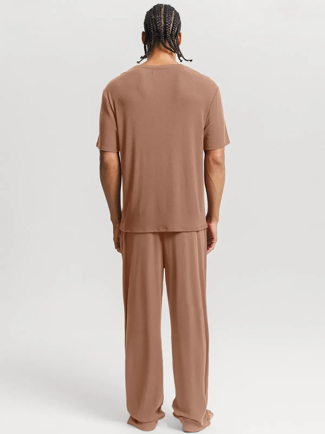Men's Modal Short Sleeve & Pant PJ Set