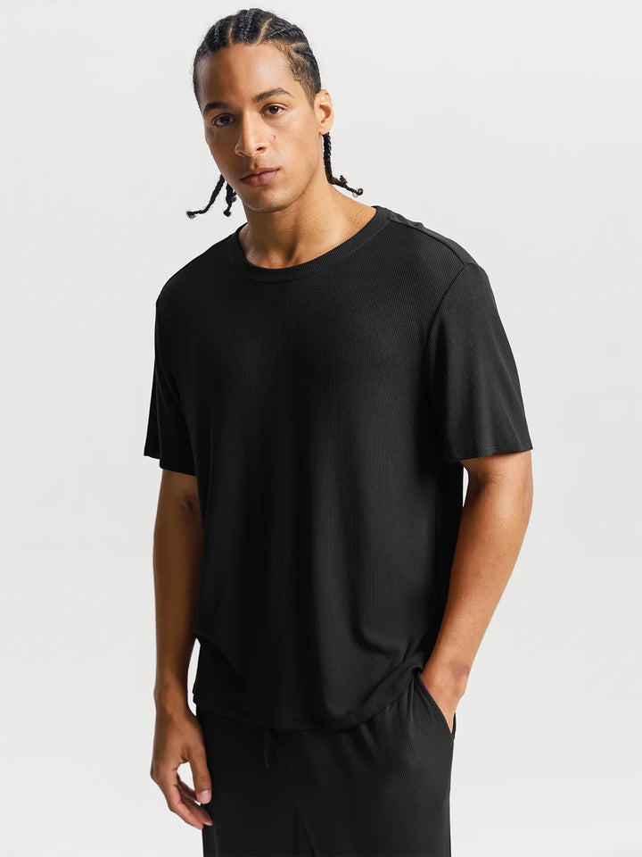 Men's Modal Short Sleeve & Pant PJ Set
