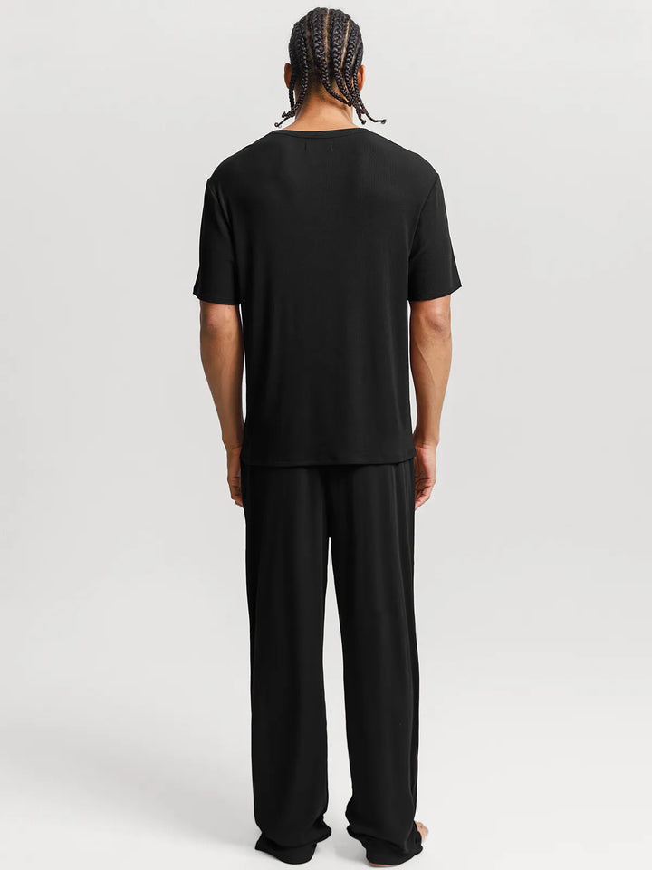 Men's Modal Short Sleeve & Pant PJ Set