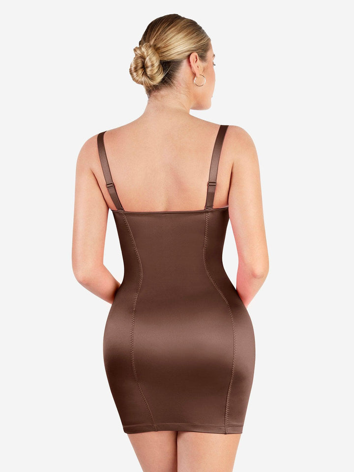 Shapewear Scuplting Satin Bustier Mini Dress - Modefluss