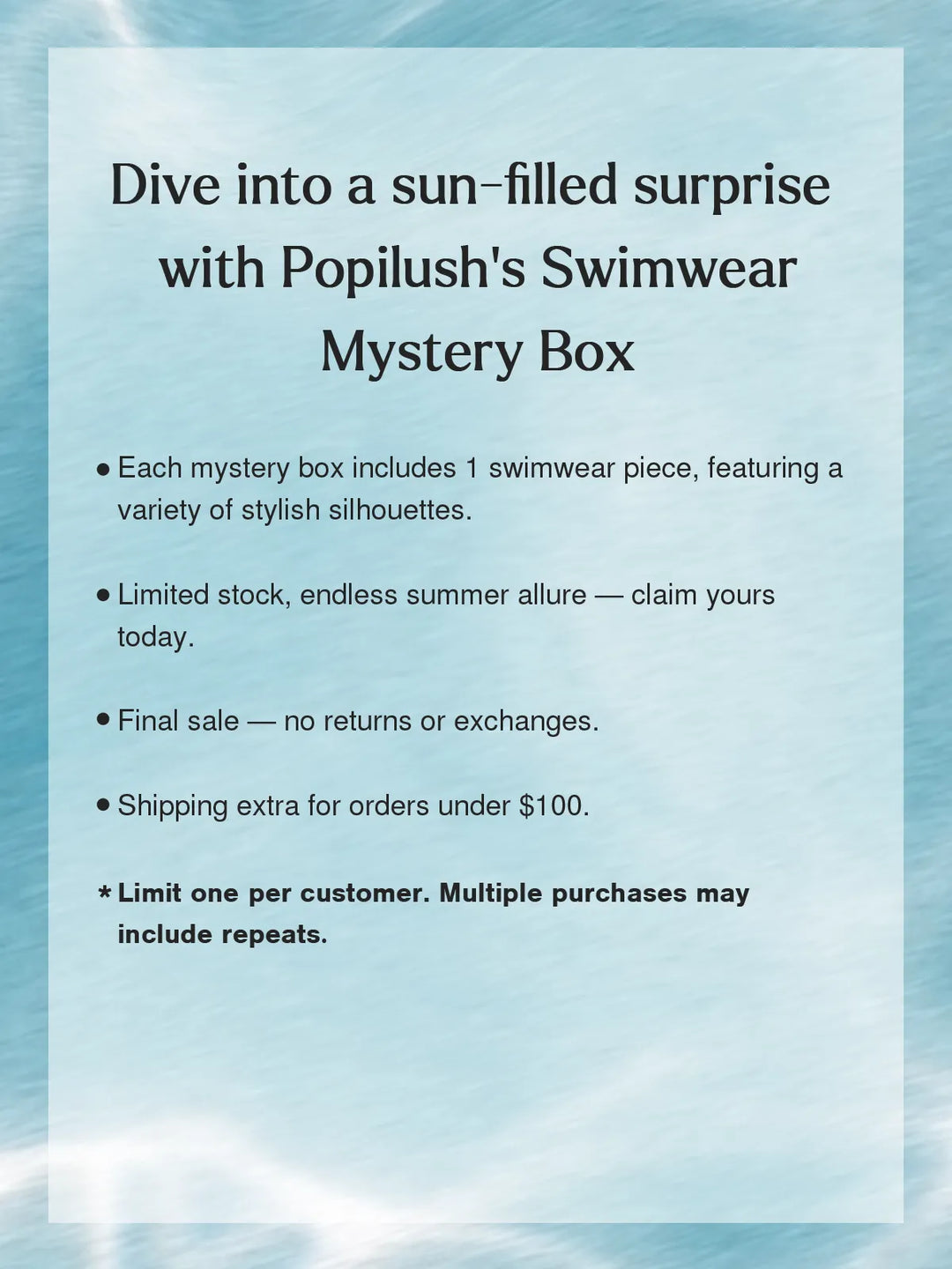 Mystery Swimwear Box: $19.99 Surprise Pack