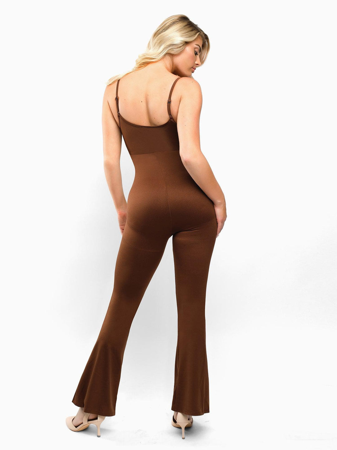 Shapewear Butt Lift Flare Leg Strappy Jumpsuit - Modefluss